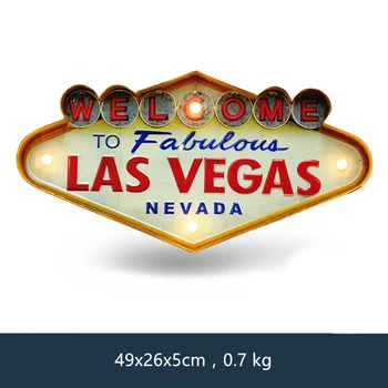 Las Vegas Welcome Neon Sign for Bar Vintage Home Decor Painting Illuminated Hanging Metal Signs Iron Pub Cafe Wall Decoration
Las Vegas Welcome Neon Sign for Bar Vintage Home Decor Painting Illuminated Hanging Metal Signs Iron Pub Cafe Wall Decoration