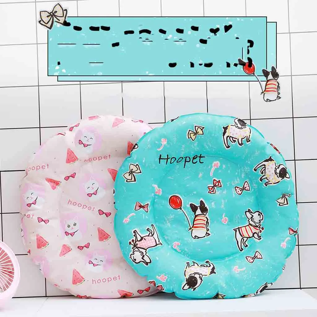 Pet nest cat kennel soft summer cool cool pad blanket ice pad cold round printing portable travel sleeping pet accessories L0708
Pet nest cat kennel soft summer cool cool pad blanket ice pad cold round printing portable travel sleeping pet accessories L0708