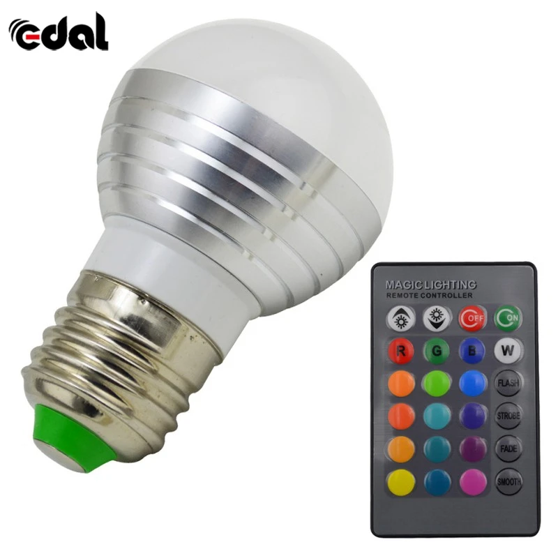 Colorful 3W RGB LED Magic Light Bulb Lamp + 24Key IR Remote Control Colors Change New Hot Smart Home Illumination Hot Sale
Colorful 3W RGB LED Magic Light Bulb Lamp + 24Key IR Remote Control Colors Change New Hot Smart Home Illumination Hot Sale