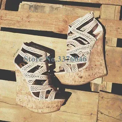 Women Wadges Heel Super High Wooden Heel Sandals Peep Toe Cross-tied Gladiator High Platfrom Sexy Fashion Leisure Shoes Plus
Women Wadges Heel Super High Wooden Heel Sandals Peep Toe Cross-tied Gladiator High Platfrom Sexy Fashion Leisure Shoes Plus
