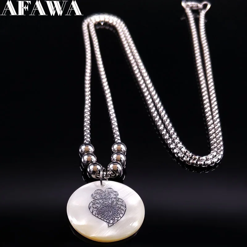 Heart Shell Stainless Steel Necklaces Women Silver Color Long Necklace Jewelry Valentine's Day Gift collier colar longo N18007
Heart Shell Stainless Steel Necklaces Women Silver Color Long Necklace Jewelry Valentine's Day Gift collier colar longo N18007