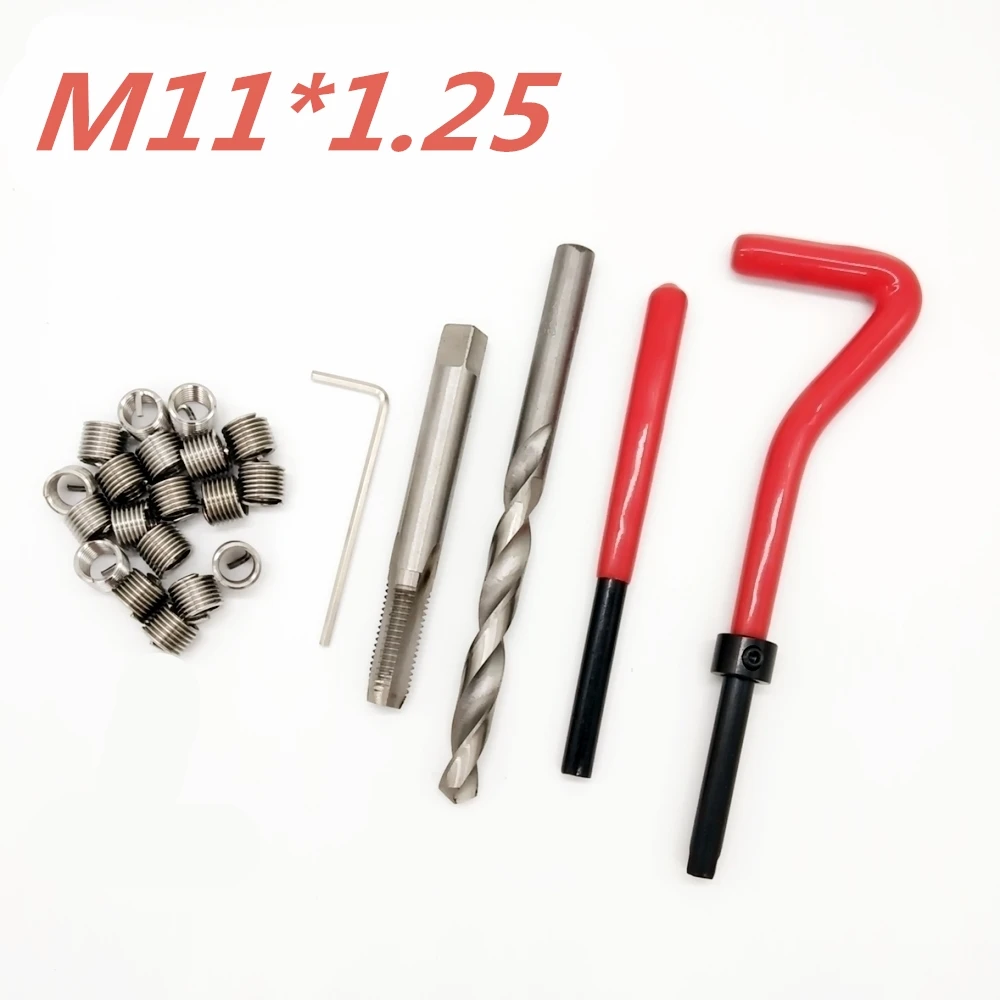 20pcs Car Pro Coil Drill Tool Metric Thread Repair Insert Kit M11*1.25mm for Helicoil Car Repair Tools Coarse Crowbar
20pcs Car Pro Coil Drill Tool Metric Thread Repair Insert Kit M11*1.25mm for Helicoil Car Repair Tools Coarse Crowbar