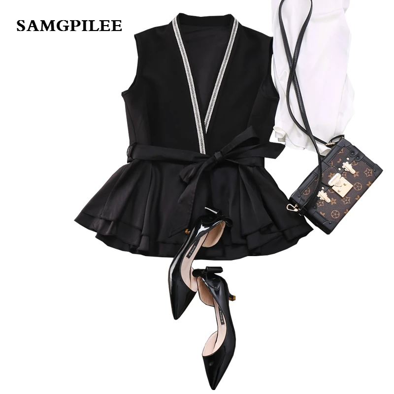 Free shipping 2019 New Spring and summer Casual fashion Solid V-neck Belt women Vests plus size M-3XL
Free shipping 2019 New Spring and summer Casual fashion Solid V-neck Belt women Vests plus size M-3XL