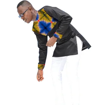 Fashion Man's Tees African Style Men Clothing African Print Tops Long Sleeve Dashiki print+Black patchwork T-shirt For Men
Fashion Man's Tees African Style Men Clothing African Print Tops Long Sleeve Dashiki print+Black patchwork T-shirt For Men