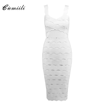 CIEMIILI Sexy Backless Solid White Bandage Knee Length 2018 Bodycon Celebrity Cocktail Fashion Dress Spaghetti Strap Vestidos
CIEMIILI Sexy Backless Solid White Bandage Knee Length 2018 Bodycon Celebrity Cocktail Fashion Dress Spaghetti Strap Vestidos