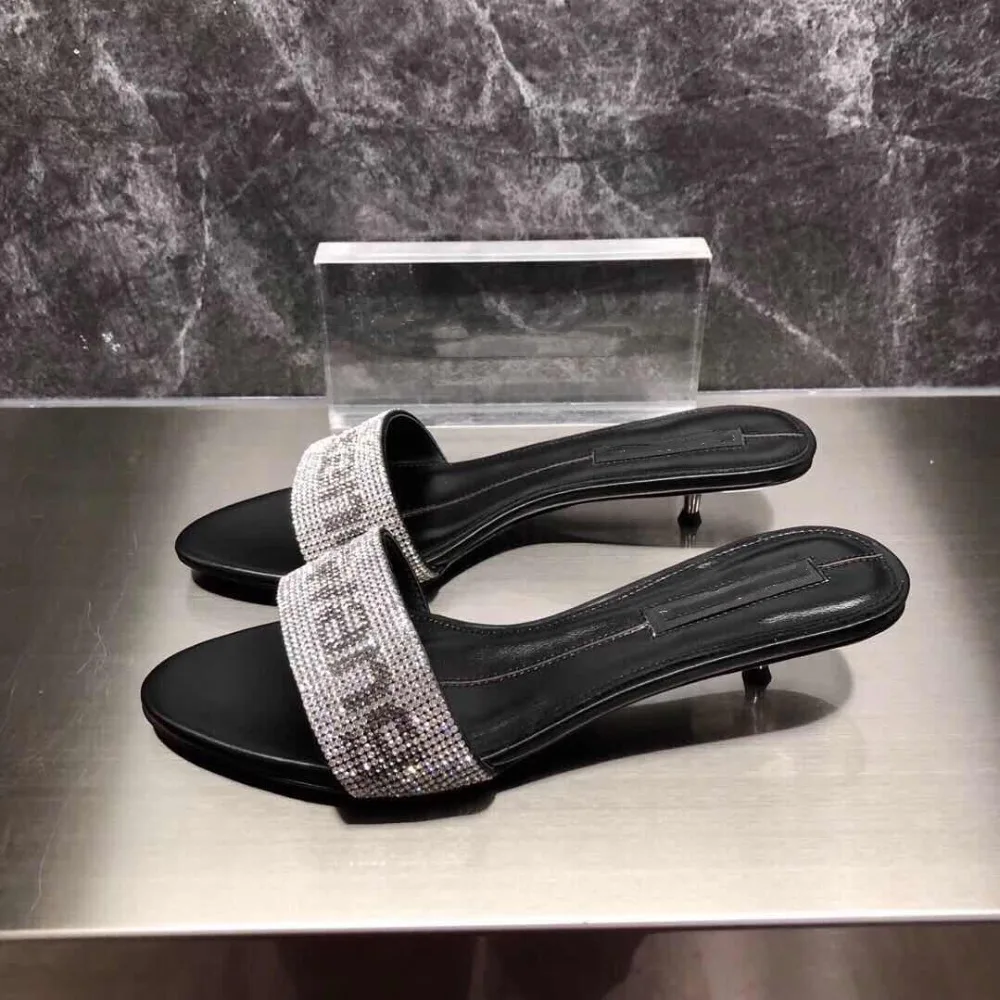 Crystal Rhinestones Women Sandals 2019 New Summer Spring Open Toe High Heels 10.5 cm Slippers 3.5cm Letters zapatillas mujer
Crystal Rhinestones Women Sandals 2019 New Summer Spring Open Toe High Heels 10.5 cm Slippers 3.5cm Letters zapatillas mujer