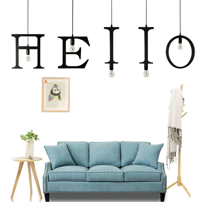 Hot Sale 26 Letters DIY Iron Pendant Light Creative Industrial Wind Suspension For Pendant Lamp Bar Restaurant Cafe Study Room
Hot Sale 26 Letters DIY Iron Pendant Light Creative Industrial Wind Suspension For Pendant Lamp Bar Restaurant Cafe Study Room