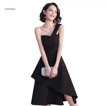 ruthshen Simple Short Evening Gowns Black One Shoulder Asymmetrical Formal Party Dresses Evening Vestidos De Festa
ruthshen Simple Short Evening Gowns Black One Shoulder Asymmetrical Formal Party Dresses Evening Vestidos De Festa
