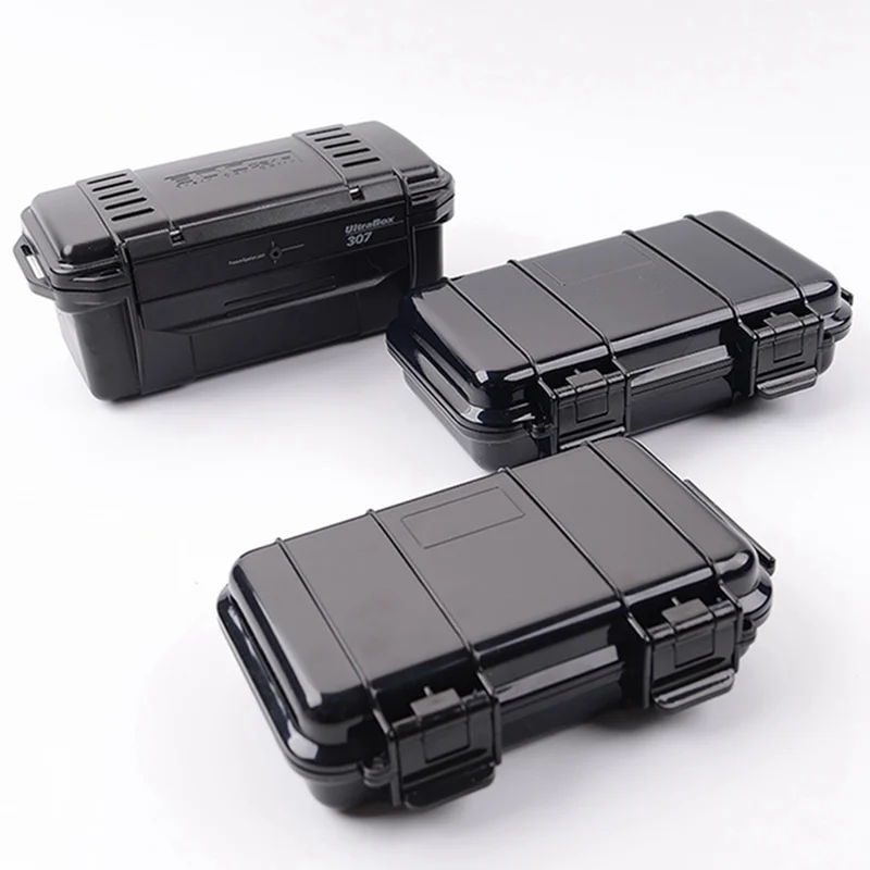 Camping ABS Plastic Shockproof Sealed Box Waterproof Safety Case Outdoor Tool Dry Box Black 
Camping ABS Plastic Shockproof Sealed Box Waterproof Safety Case Outdoor Tool Dry Box Black