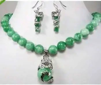 Hot sale Free Shipping>> beautiful color green stone dragon pendant necklace earring set
Hot sale Free Shipping>> beautiful color green stone dragon pendant necklace earring set