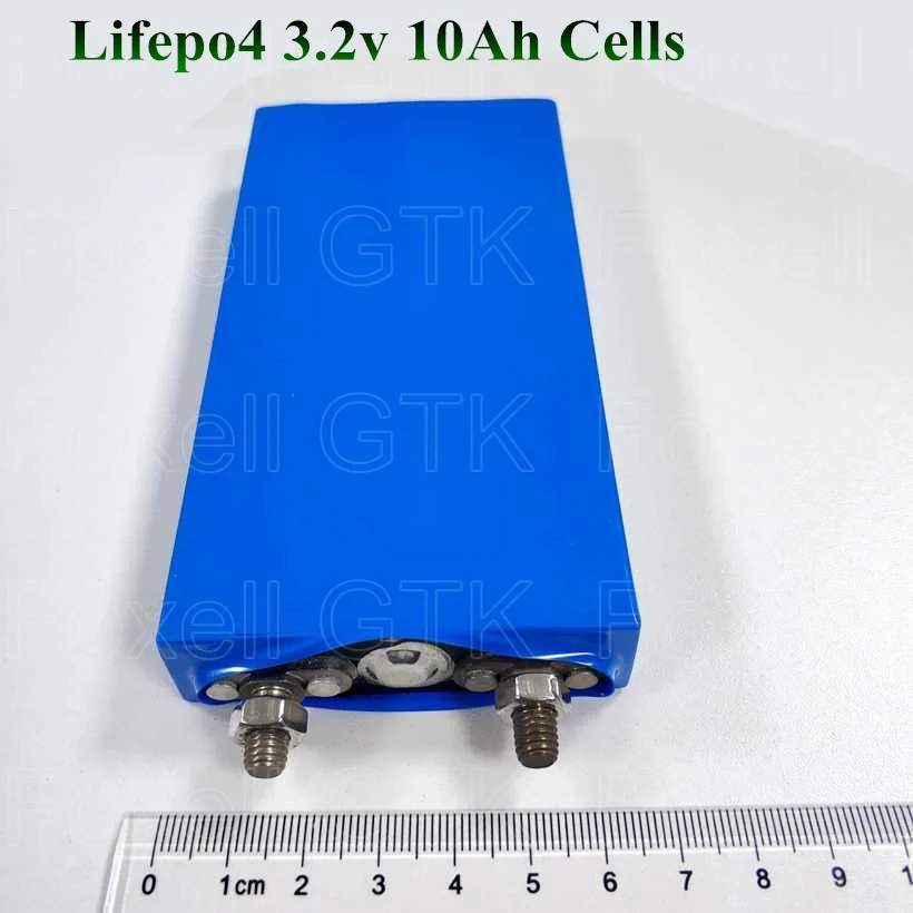 16pcs 3.2v lifepo4 cell 3.2v 10Ah battery 3.2v LIfepo LFP for pack diy power storage 30A high current metal case screw lugs nuts (7)