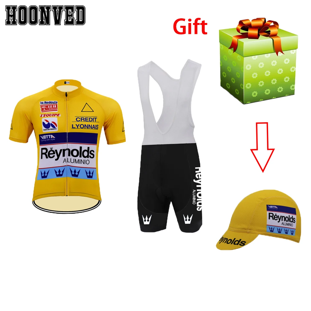 The 2019 New Team Pro Man Retro yellow Reynolds cycling Jersey suit Short sleeves Bib Shorts 9D Gel Pad maillot ciclismo hombre
The 2019 New Team Pro Man Retro yellow Reynolds cycling Jersey suit Short sleeves Bib Shorts 9D Gel Pad maillot ciclismo hombre
