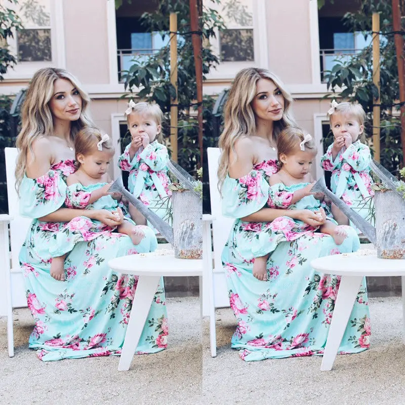Pudcoco Mother and Daughter Casual Boho Maxi Dress Matching Off Shoulder Flower Long Party Dress Sundress Vestidos
Pudcoco Mother and Daughter Casual Boho Maxi Dress Matching Off Shoulder Flower Long Party Dress Sundress Vestidos