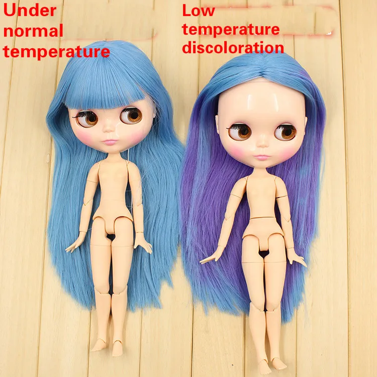 Discolored hair blue to purple joint body Nude Blyth Doll pink hair fashion doll factory doll
Discolored hair blue to purple joint body Nude Blyth Doll pink hair fashion doll factory doll