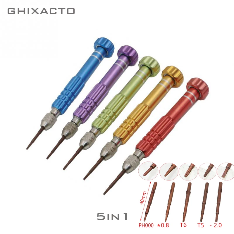 GHIXACTO 2 Sets 5in1 Screwdriver Sets Micro Screw Cellphone Repair Set Cell Phone Watch Repairing Tool Universal Hand Tools
GHIXACTO 2 Sets 5in1 Screwdriver Sets Micro Screw Cellphone Repair Set Cell Phone Watch Repairing Tool Universal Hand Tools