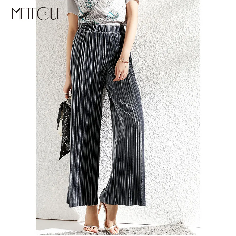 Velvor Pleated Wide Leg Pants 2019 Spring Summer Elastic High Waisted Pants Women Trousers 2019 Spring Summer
Velvor Pleated Wide Leg Pants 2019 Spring Summer Elastic High Waisted Pants Women Trousers 2019 Spring Summer