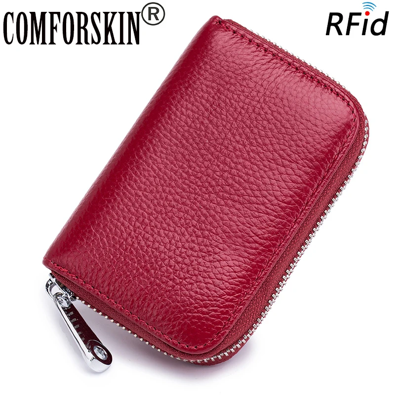 COMFORSKIN Luxurious Cowhide Leather RFID Protection Business Card Wallet Multi-Card Bit Coin Pockets 2018 Hot Sale Card Holders
COMFORSKIN Luxurious Cowhide Leather RFID Protection Business Card Wallet Multi-Card Bit Coin Pockets 2018 Hot Sale Card Holders