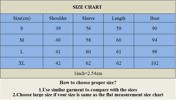 Ladies Top Size Chart