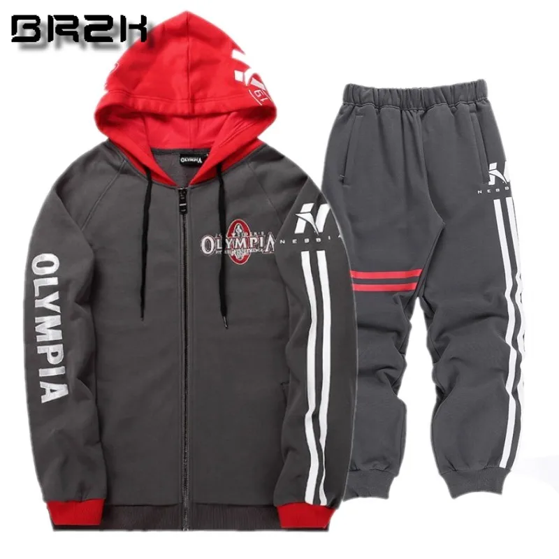 Bodybuilding Men Set Autumn Sweatshirt Mens Tracksuit +Pants 2018 OLYMPIA Brand Sportswear Man 2PCS Stand Collar Hoodie Jacket
Bodybuilding Men Set Autumn Sweatshirt Mens Tracksuit +Pants 2018 OLYMPIA Brand Sportswear Man 2PCS Stand Collar Hoodie Jacket