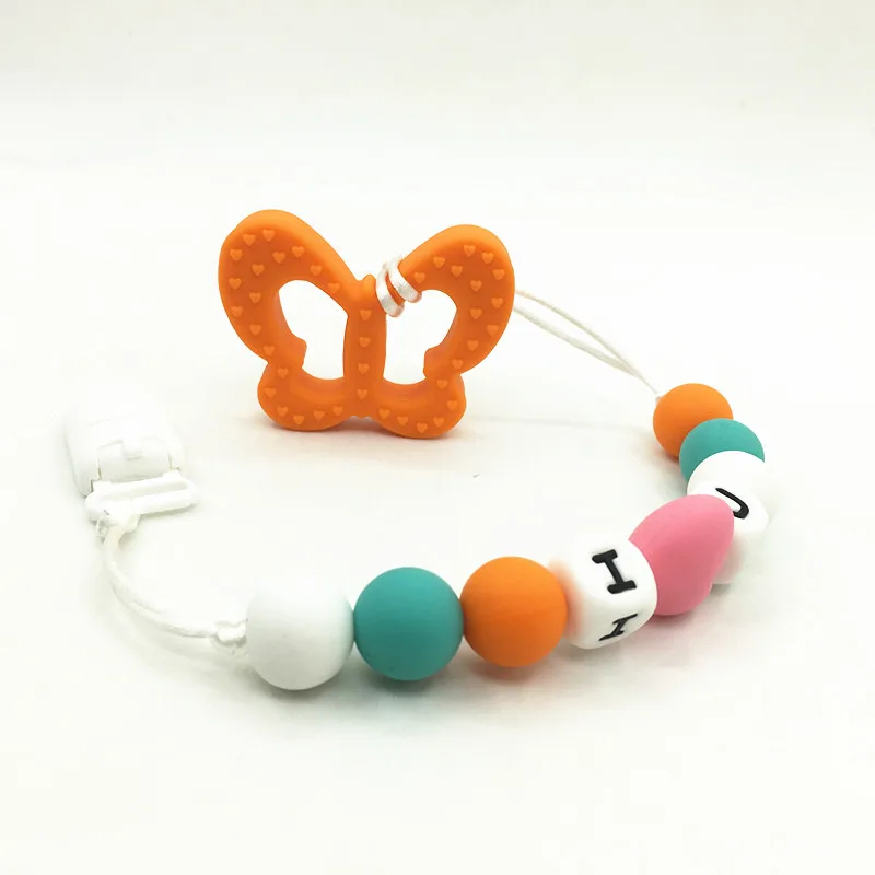 BPA FREE Silicone Teething butterfly pacifier clips -Teething Chain Toys Pendant Necklace Baby Pacifier Clip Holder Safety
BPA FREE Silicone Teething butterfly pacifier clips -Teething Chain Toys Pendant Necklace Baby Pacifier Clip Holder Safety