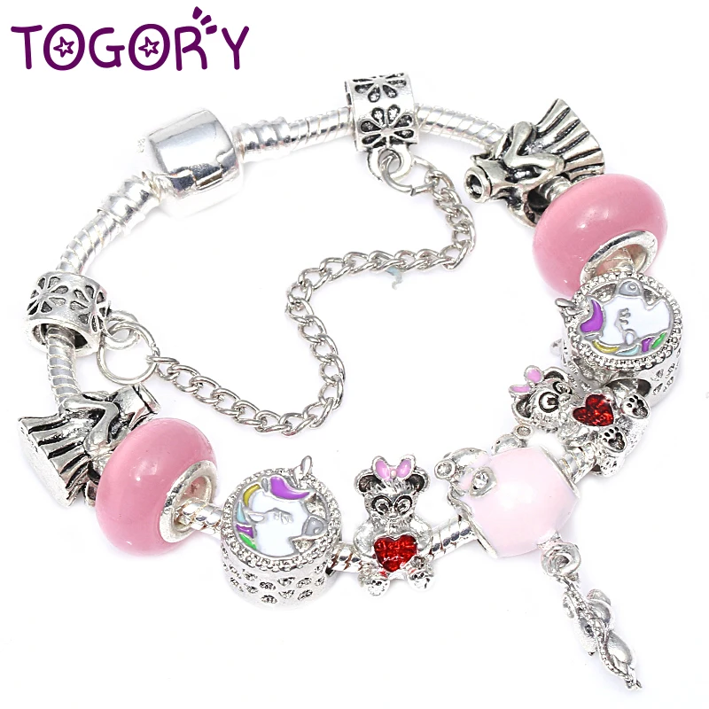 TOGORY Dropshipping 2018 New Charm Bracelets Authentic Silver Color Pendants Heart Pan Bracelet with Mouse Beads&Charms Gift
TOGORY Dropshipping 2018 New Charm Bracelets Authentic Silver Color Pendants Heart Pan Bracelet with Mouse Beads&Charms Gift