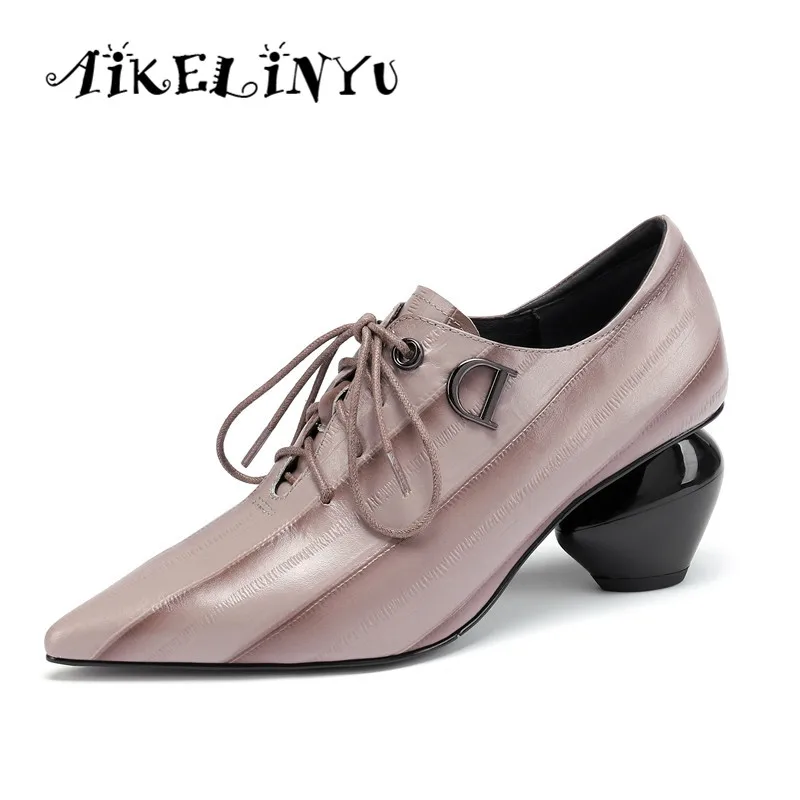 AIKELINYU Autumn Strange Heel Pumps Black Patent Leather Elegant Office Lady Pumps Sexy Pointed Toe Lace-ups Party Shoes Women
AIKELINYU Autumn Strange Heel Pumps Black Patent Leather Elegant Office Lady Pumps Sexy Pointed Toe Lace-ups Party Shoes Women