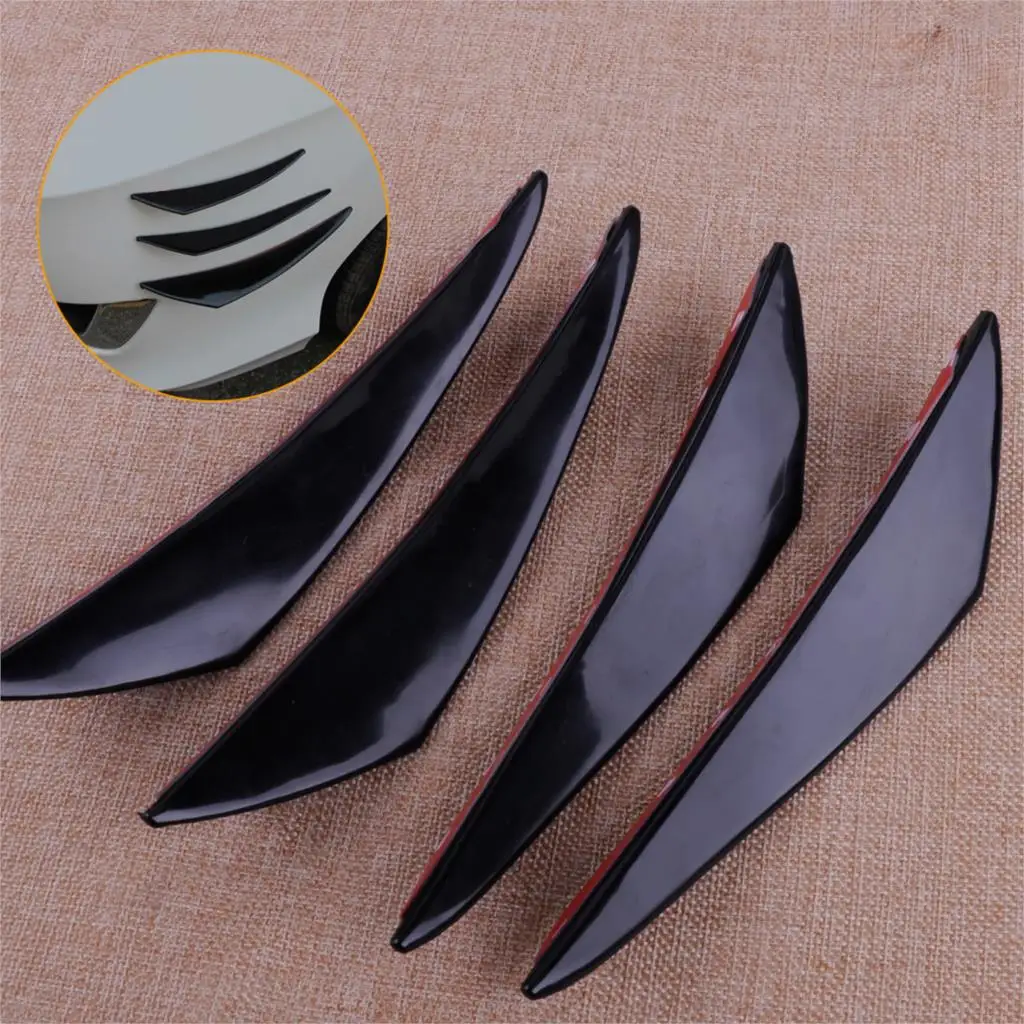 CITALL 4pcs PU Rubber Universal Large Car Front Bumper Protector Body Spoiler Fins Lip Canards Splitter
CITALL 4pcs PU Rubber Universal Large Car Front Bumper Protector Body Spoiler Fins Lip Canards Splitter