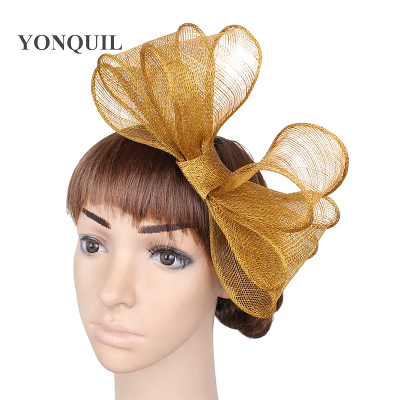 Gold bowknot fedora Sinamay Fascinator Church Hat bridal headpiece for Wedding Kentucky Derby Ascot Races High quality OF1519
Gold bowknot fedora Sinamay Fascinator Church Hat bridal headpiece for Wedding Kentucky Derby Ascot Races High quality OF1519