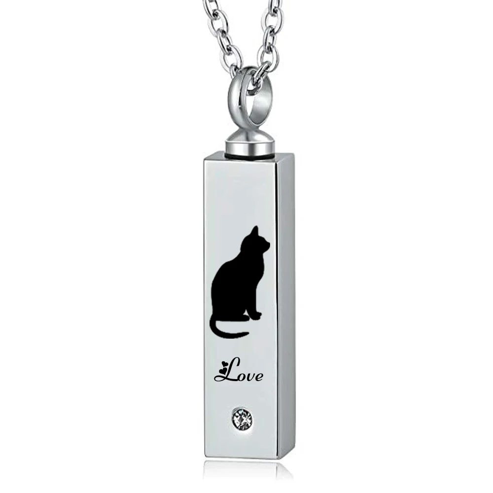 Cremation Pendant Bar Rectangle Black Urn Pendant Necklace Pet Cat-Love Memorial Keepsake Birthstone crystal Cremation Jewelry
Cremation Pendant Bar Rectangle Black Urn Pendant Necklace Pet Cat-Love Memorial Keepsake Birthstone crystal Cremation Jewelry