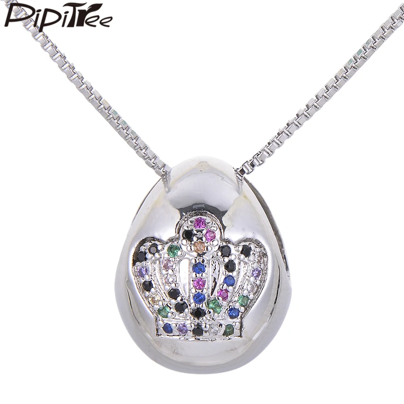 Pipitree Trendy Multi CZ Zircon Crown Necklace Egg Waterdrop Pendant Austrian Crystal Necklaces Women Jewelry Colar Feminino
Pipitree Trendy Multi CZ Zircon Crown Necklace Egg Waterdrop Pendant Austrian Crystal Necklaces Women Jewelry Colar Feminino