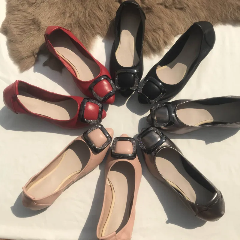 Flats Pointed shoes Women Comrfort Genuine Leather Flat Shoes Woman Loafers Ballet Shoes Female Moccasins Big Size 34-41
Flats Pointed shoes Women Comrfort Genuine Leather Flat Shoes Woman Loafers Ballet Shoes Female Moccasins Big Size 34-41