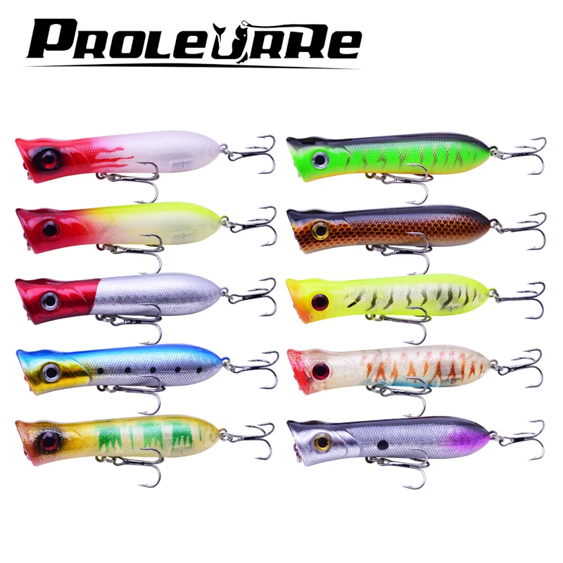 10pcs 8 cm 11.5g Popper Fishing Lure isca artificial fishing hard bait Crankbait Pencil Floating Wobblers Topwater tackle
10pcs 8 cm 11.5g Popper Fishing Lure isca artificial fishing hard bait Crankbait Pencil Floating Wobblers Topwater tackle