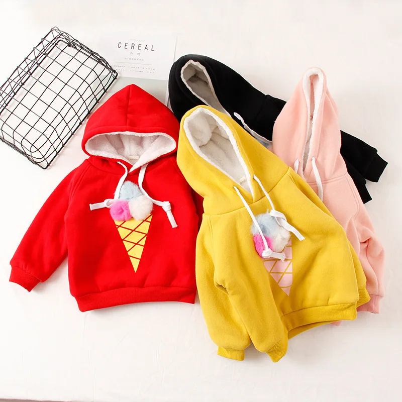 Baby Girl Sweatshirt Long Sleeve Tops Icecream Pompom Shirt Cotton Autumn Winter 2017 Kids Clothes Children's Warm Vevet T Shirt
Baby Girl Sweatshirt Long Sleeve Tops Icecream Pompom Shirt Cotton Autumn Winter 2017 Kids Clothes Children's Warm Vevet T Shirt