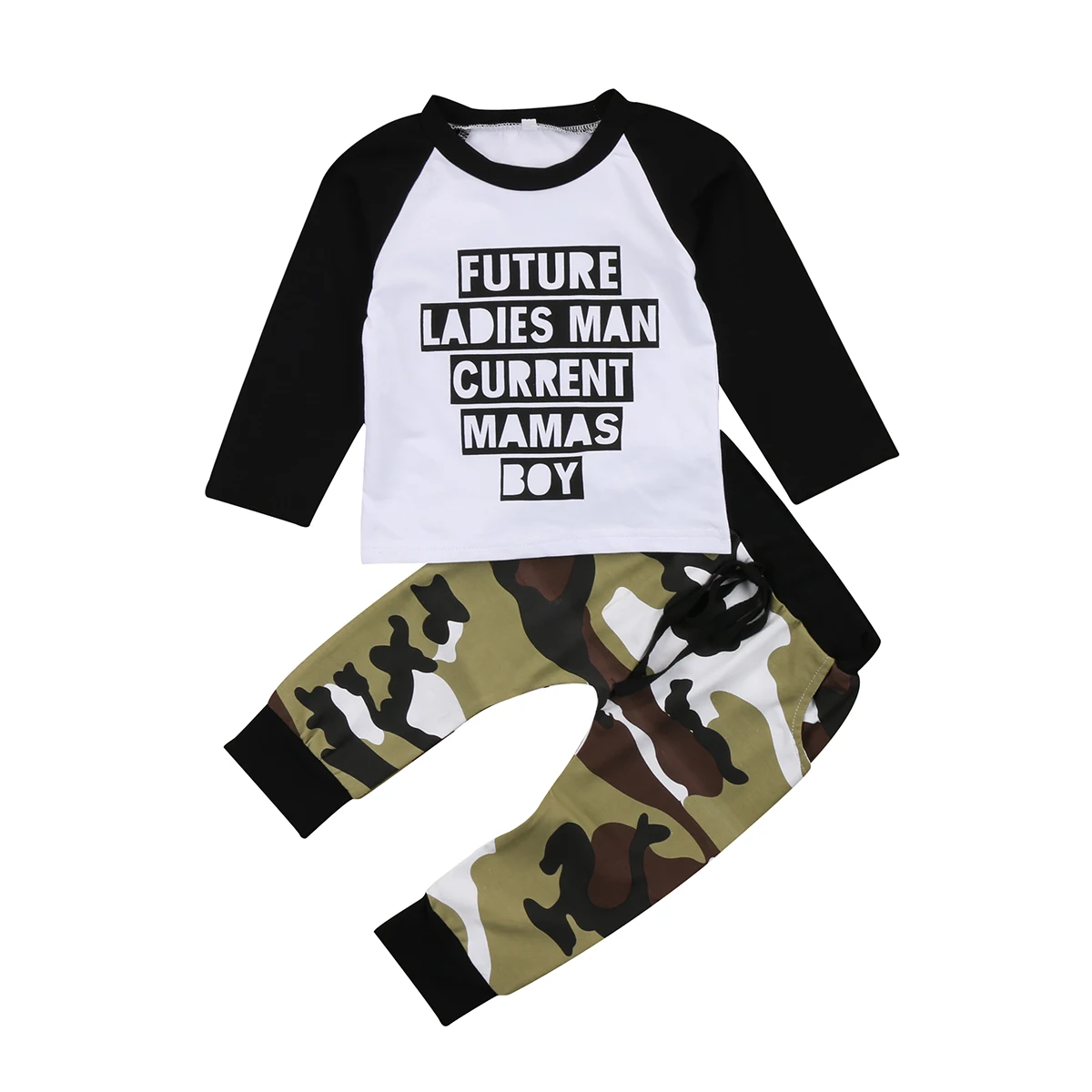 Casual Baby Boys Kids Toddler Letter Long Sleeve Cotton T Shirt Tops Camouflage Pants Clothes Outfit Set
Casual Baby Boys Kids Toddler Letter Long Sleeve Cotton T Shirt Tops Camouflage Pants Clothes Outfit Set