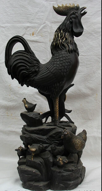 JP S0524 18 " Chinese Bronze Folk Zodiac Year Rooster Cock Statue sculpture Feng Shui B0403
JP S0524 18 " Chinese Bronze Folk Zodiac Year Rooster Cock Statue sculpture Feng Shui B0403
