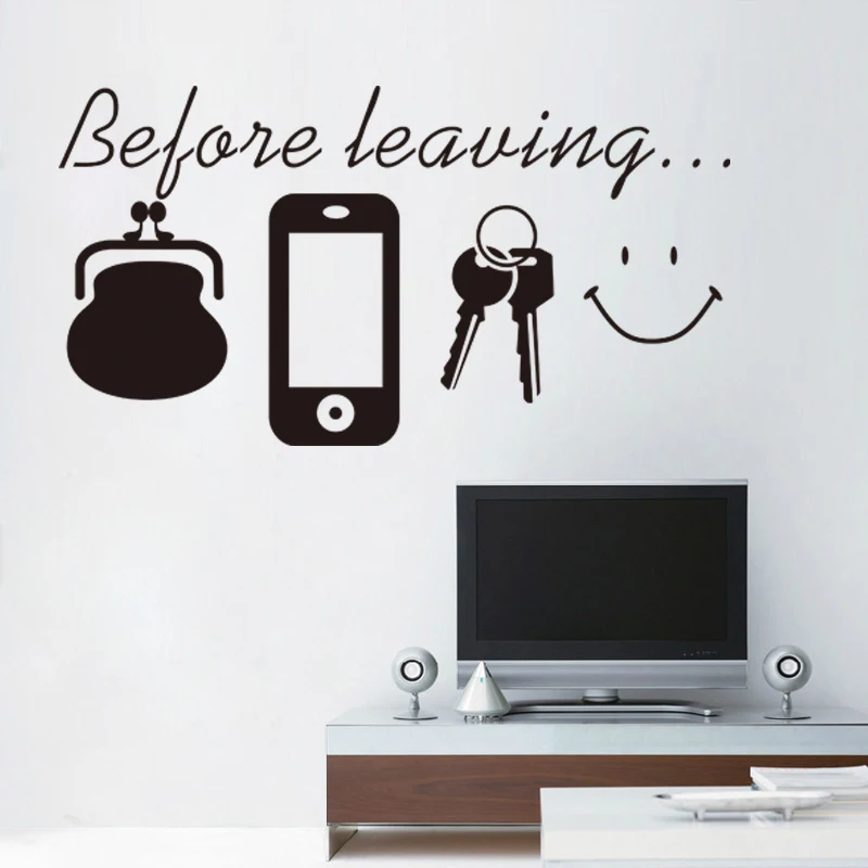 Remind vinyl quote wall decal before leaving key wallet wall sticker removable home decor wall poster
Remind vinyl quote wall decal before leaving key wallet wall sticker removable home decor wall poster