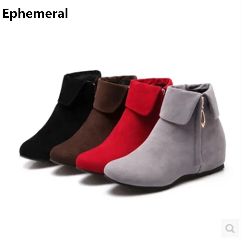 Rinding Botas Femininas Flock Zip High Increasing Boots Big size 11 12 Wedges Heels Ankle Comfort Booties Ladies Shoes Round toe
Rinding Botas Femininas Flock Zip High Increasing Boots Big size 11 12 Wedges Heels Ankle Comfort Booties Ladies Shoes Round toe