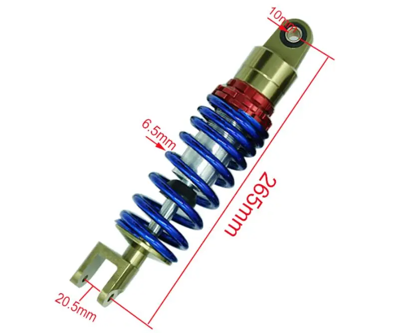 new 10.2 inch 6.5mm Spring 260mm motorcycle air shock absorber for for honda yamahm DIO50 60 90 100
new 10.2 inch 6.5mm Spring 260mm motorcycle air shock absorber for for honda yamahm DIO50 60 90 100