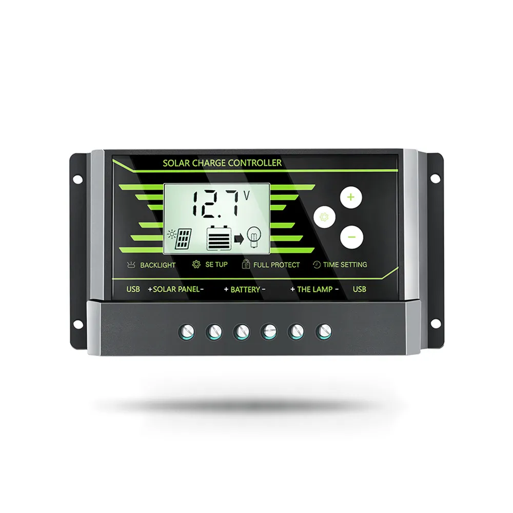 Solar Controller PWM Solar Charger Controller Panel Battery Light Regulator Dual USB Charge Backlight Short-Circuit Protection
Solar Controller PWM Solar Charger Controller Panel Battery Light Regulator Dual USB Charge Backlight Short-Circuit Protection