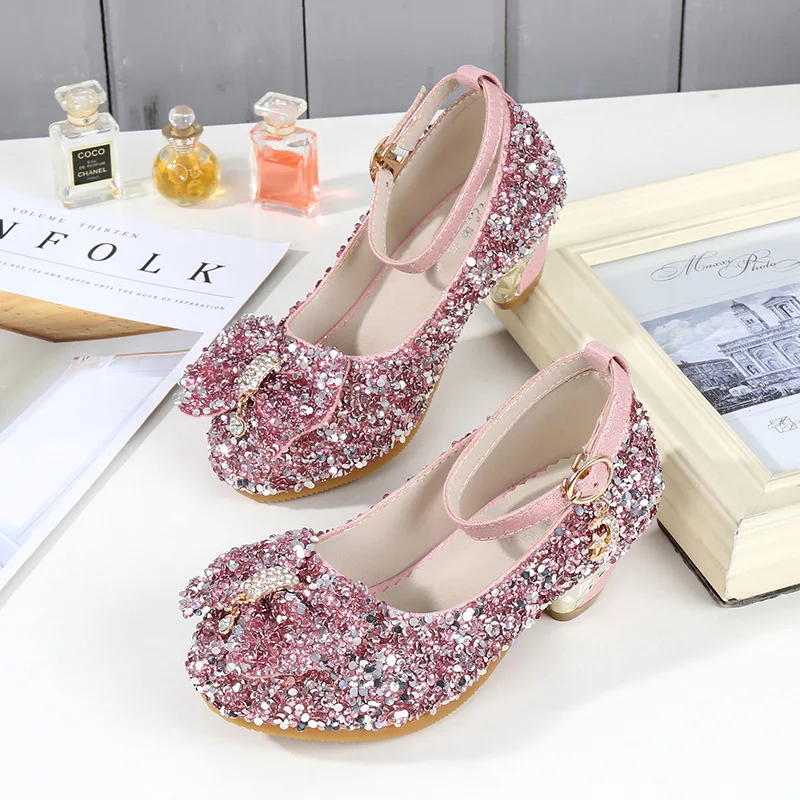 New Children's High Heels For Girls Princess Shoes Little Girl Purple Fashion Sequins Bow Single Shoes Student Performance Shoes
New Children's High Heels For Girls Princess Shoes Little Girl Purple Fashion Sequins Bow Single Shoes Student Performance Shoes