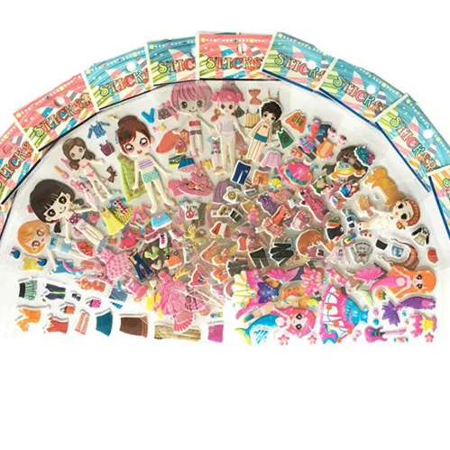 12 Sheets Beautiful Cute Girls Dress Up Stickers Pvc Bubble Kids Early Learning Toys
12 Sheets Beautiful Cute Girls Dress Up Stickers Pvc Bubble Kids Early Learning Toys