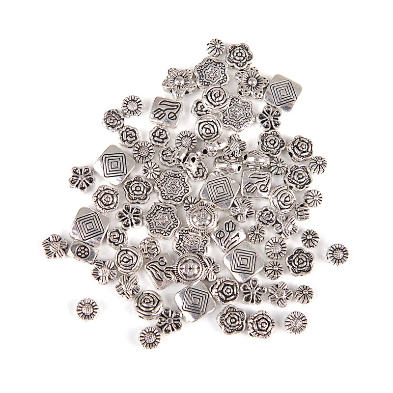 ILOVEDIY (70-80 pcs) Mix Size Zinc Alloy Metal Silver Plated Flower Spacer Beads charm For DIY Jewelry Bracelet
ILOVEDIY (70-80 pcs) Mix Size Zinc Alloy Metal Silver Plated Flower Spacer Beads charm For DIY Jewelry Bracelet