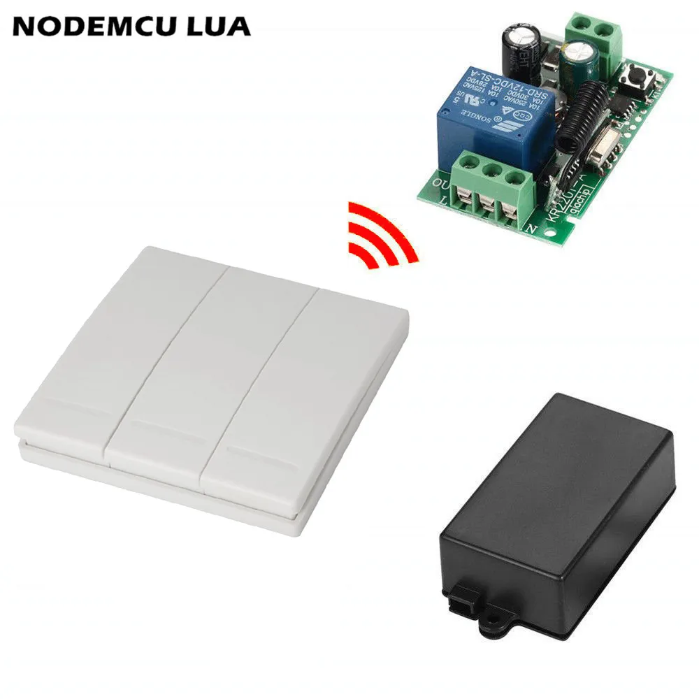 Remote Control Switch Receiver AC 85V 110V 220V 1 Channel Bedroom Lights 433.92MHz Wireless Wall Panel RF 3 Button Transmitter
Remote Control Switch Receiver AC 85V 110V 220V 1 Channel Bedroom Lights 433.92MHz Wireless Wall Panel RF 3 Button Transmitter
