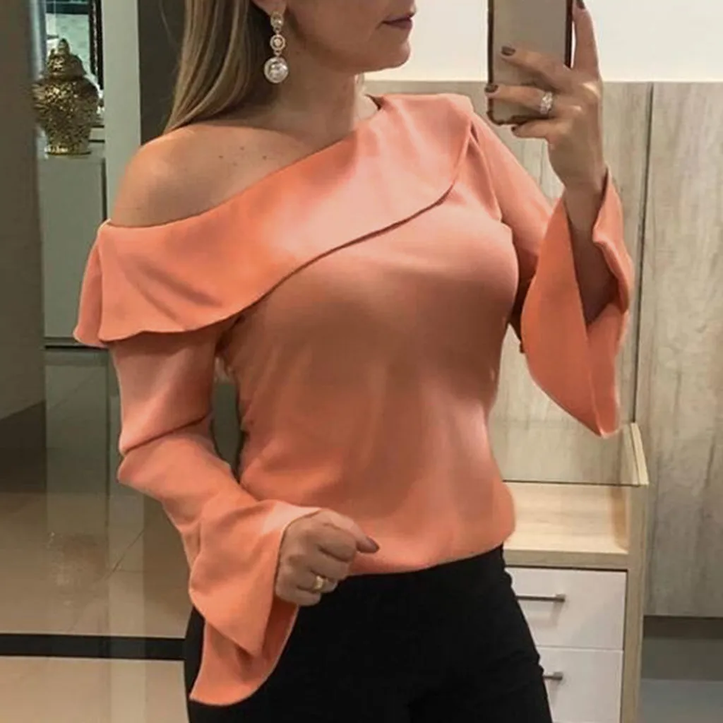 tops mujer verano blouses Women Casual Long Sleeve Chiffon Off Shoulder Shirt Women Tops mujer Blouse women
tops mujer verano blouses Women Casual Long Sleeve Chiffon Off Shoulder Shirt Women Tops mujer Blouse women