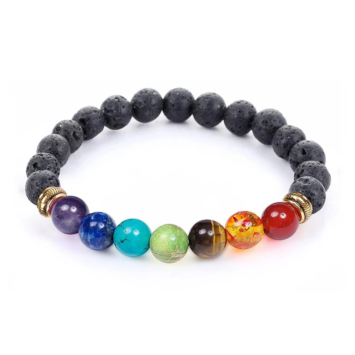 PIXNOR Healing Energy Gem Stones Bracelet Natural Lava Rock Stones Wristband Pulseiras Jewelry for Female Male
PIXNOR Healing Energy Gem Stones Bracelet Natural Lava Rock Stones Wristband Pulseiras Jewelry for Female Male