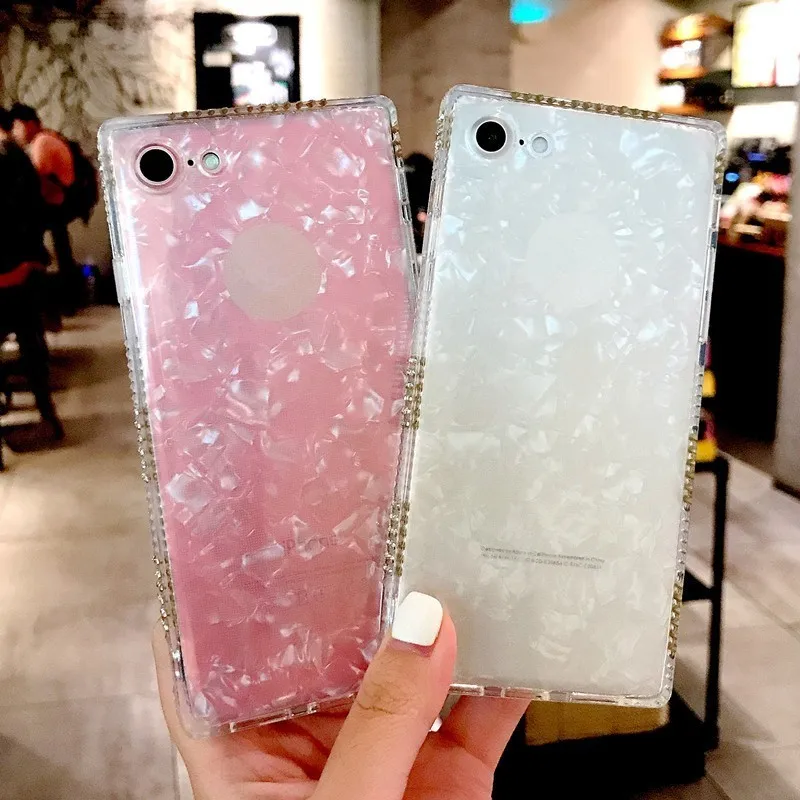 YiKELO Luxury Shell Rhinestone Conch Phone Case For iPhone X Soft Coque For iPhone 6 6s 7 8 Plus Fashion Square Back Cover Case
YiKELO Luxury Shell Rhinestone Conch Phone Case For iPhone X Soft Coque For iPhone 6 6s 7 8 Plus Fashion Square Back Cover Case