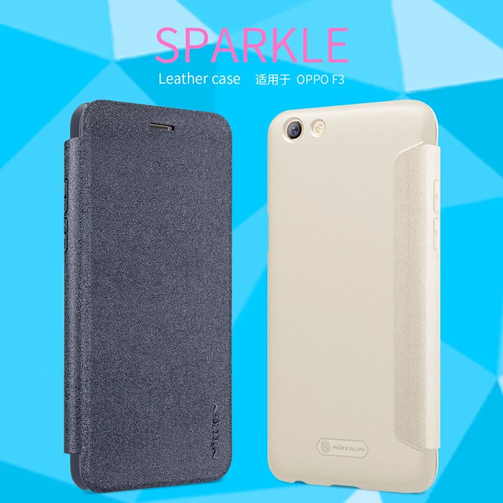 OPPO F3 Cover Case NILLKIN Sparkle super thin flip cover OPPO F3 PU leather case with Retailed Package
OPPO F3 Cover Case NILLKIN Sparkle super thin flip cover OPPO F3 PU leather case with Retailed Package