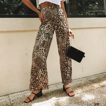 Women High Waist Flared Wide Leg Pants Sexy Leopard Print Trousers Office Lady Work Pants Casual Palazzo Long Trousers
Women High Waist Flared Wide Leg Pants Sexy Leopard Print Trousers Office Lady Work Pants Casual Palazzo Long Trousers