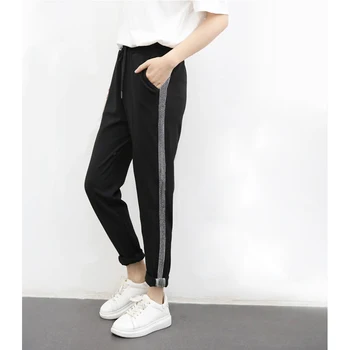 Sport Sweatpants Casual Harem Pants Long Women Trousers Silver Side Sweat Female Run Striped Elastic Waist Hip Pop Slim Pant
Sport Sweatpants Casual Harem Pants Long Women Trousers Silver Side Sweat Female Run Striped Elastic Waist Hip Pop Slim Pant