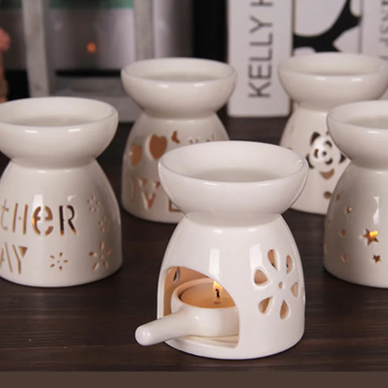Mini Ceramic Aroma Burner Essential Oil Lamp Hollowing Candle Holder Incense Aromatherapy Candlestick Home Decoration
Mini Ceramic Aroma Burner Essential Oil Lamp Hollowing Candle Holder Incense Aromatherapy Candlestick Home Decoration